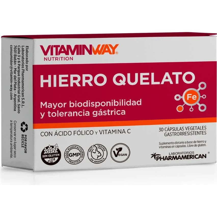 Vitamin Way Hierro Quelado 30 Comprimidos