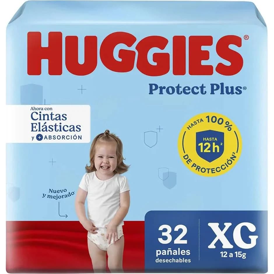 Pañal Huggies Protección Plus XG x32 unidades