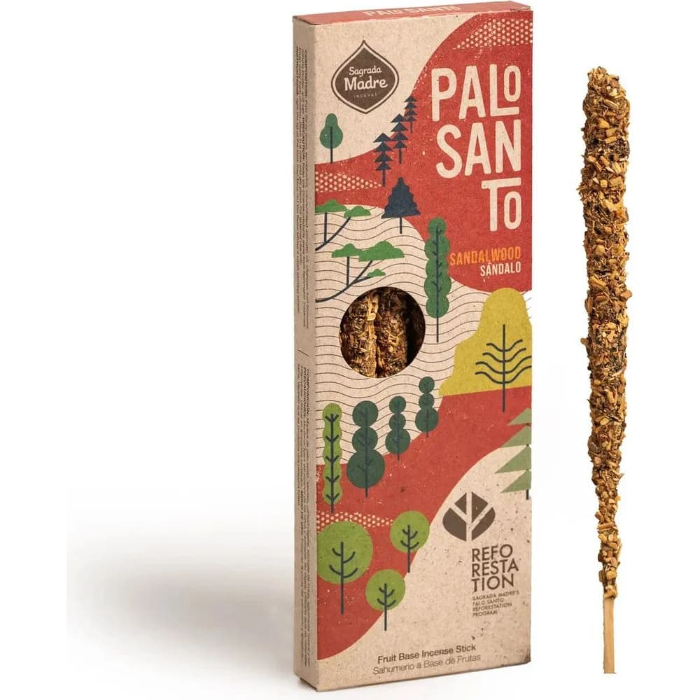 Sahumerio Sagrada Madre Palo Santo Sándalo x4