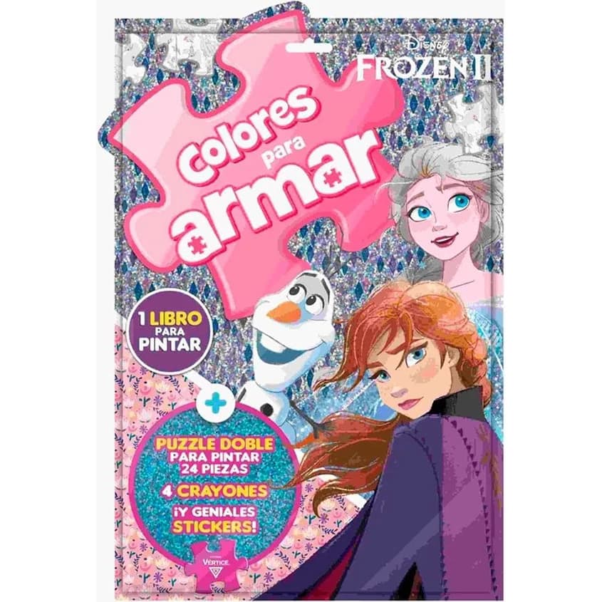 Colores para Armar Sur Frozen Puzzle + Crayones