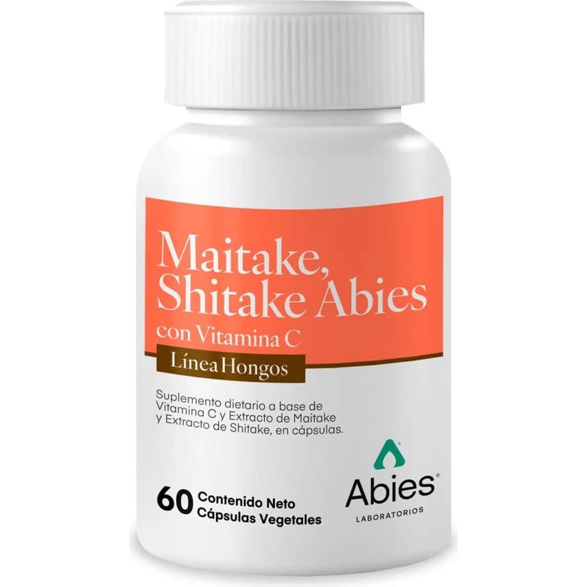 Suplemento Abies Maitake Shitake con Vitamina C 60 Cápsulas