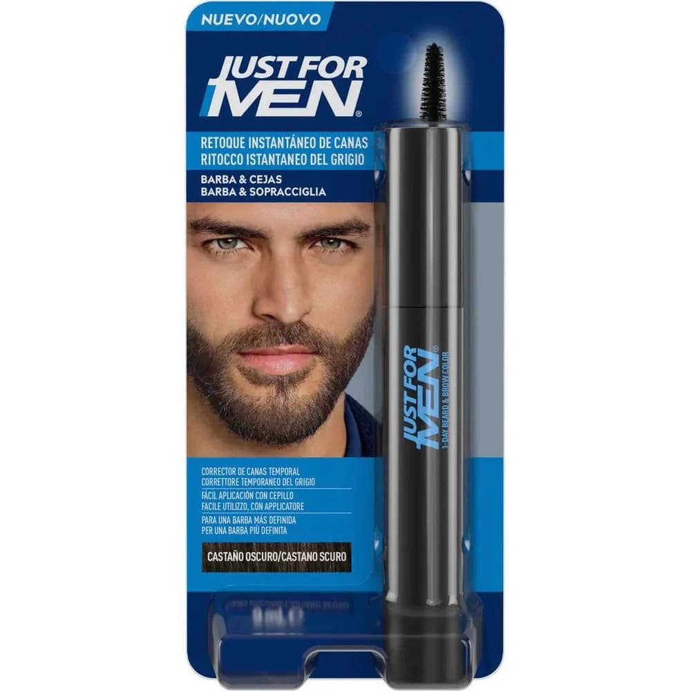 Tinta para Bigote y Barba Just for Men Touch of Gray Castaño Oscuro