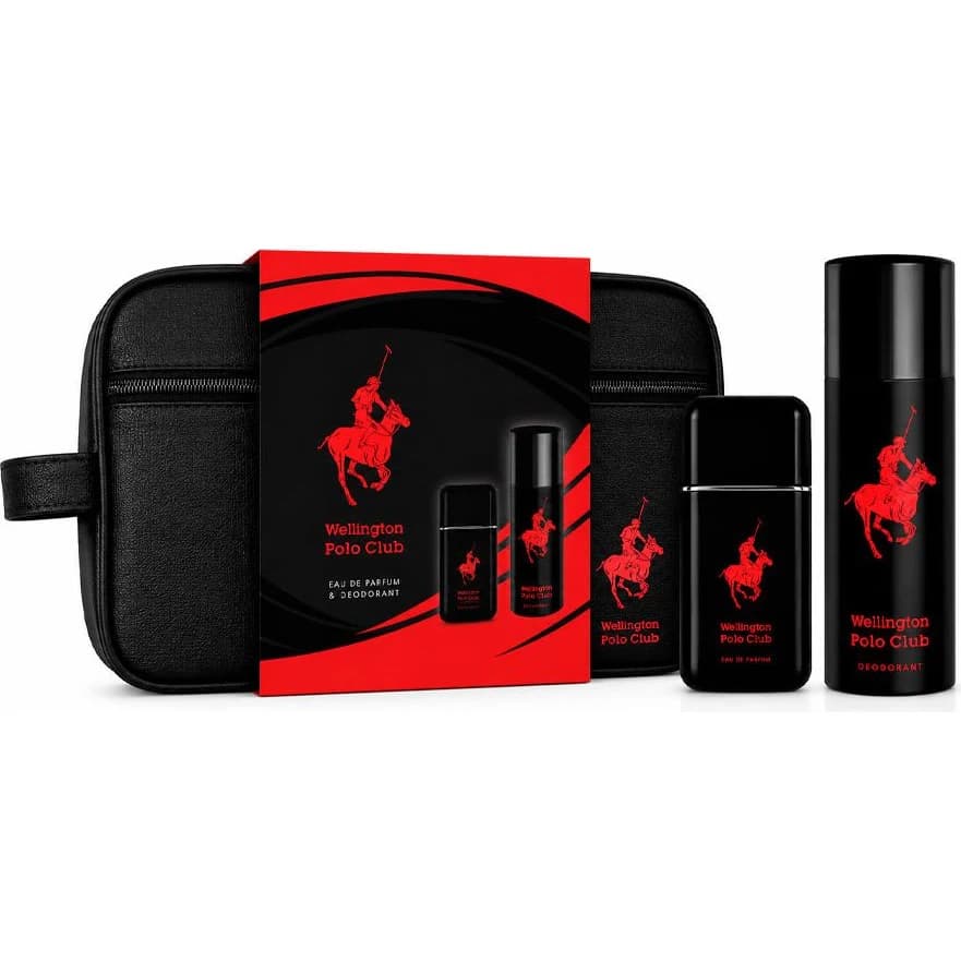 Perfume Wellington Polo Club Black EDP 60 ml + Desodorante + Neceser