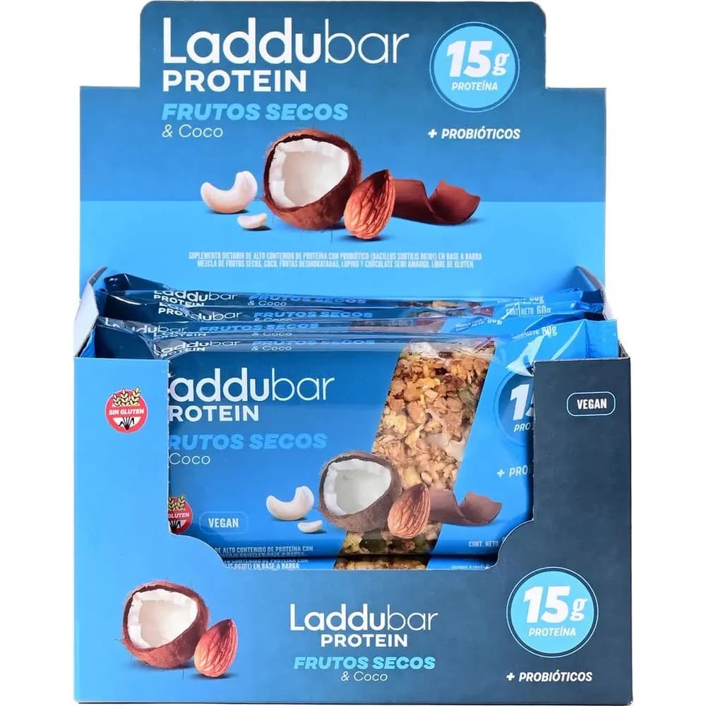 Laddubar Barra Proteica Coco 10 unidades