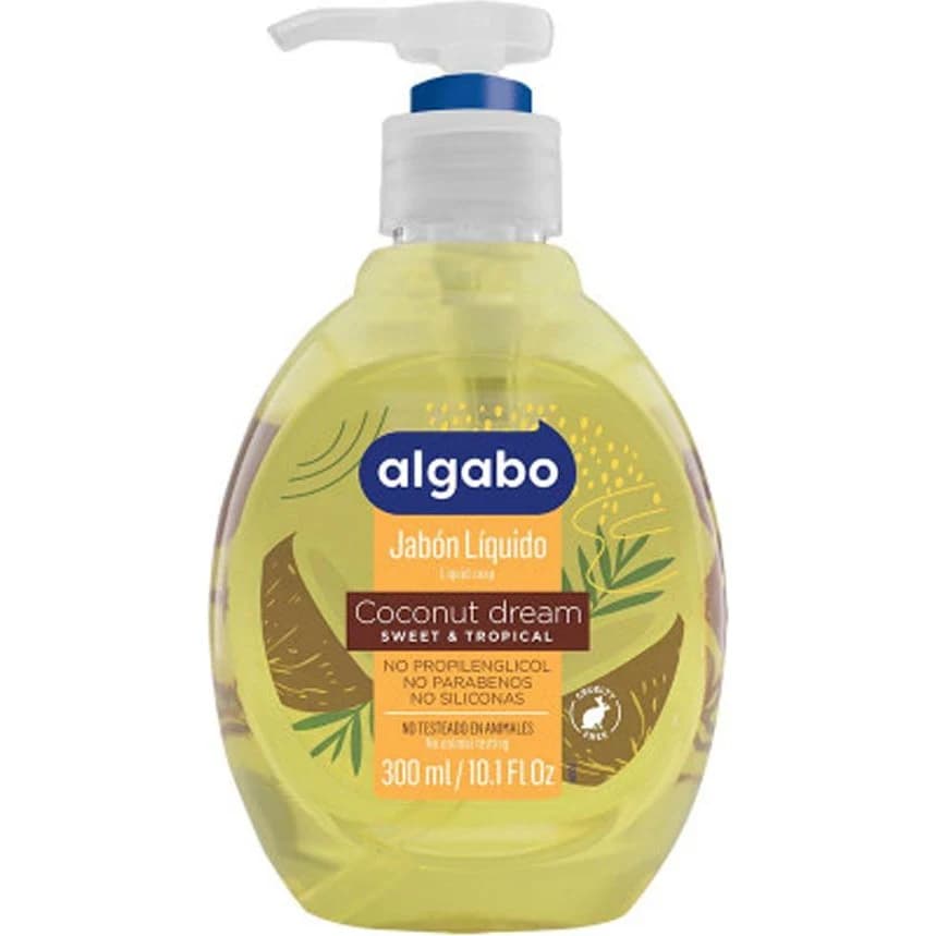 Jabón Líquido Algabo Coco y Vainilla 300 ml