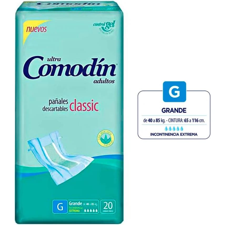 Pañal para Adulto Comodín Clásico Grande x20