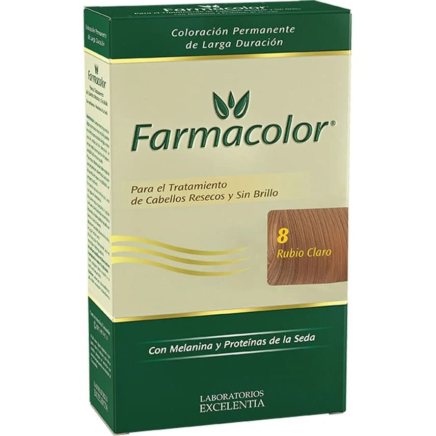 Kit de Coloración Farmacolor Tono 8 Rubio Claro