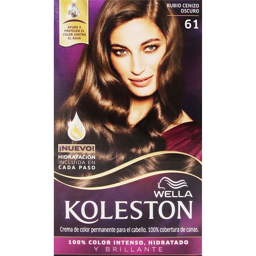 Kit de Coloración Koleston Tono 61 Rubio Ceniza Oscuro