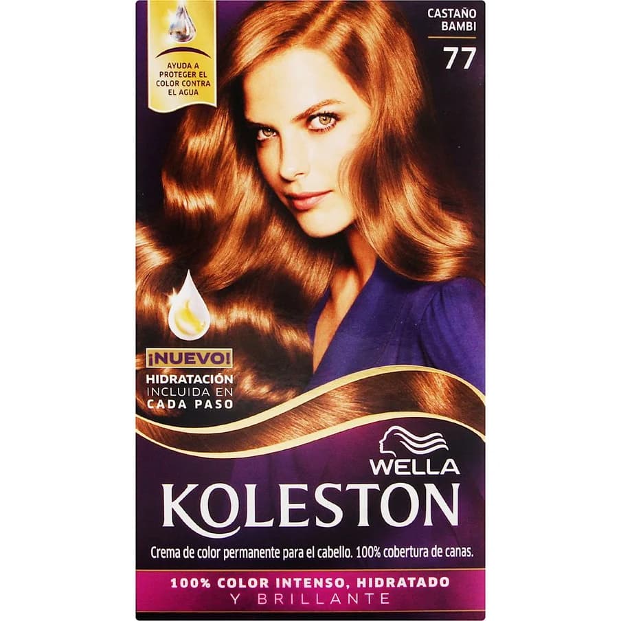 Kit de Coloración Koleston Tono 77 Castaño Bambi