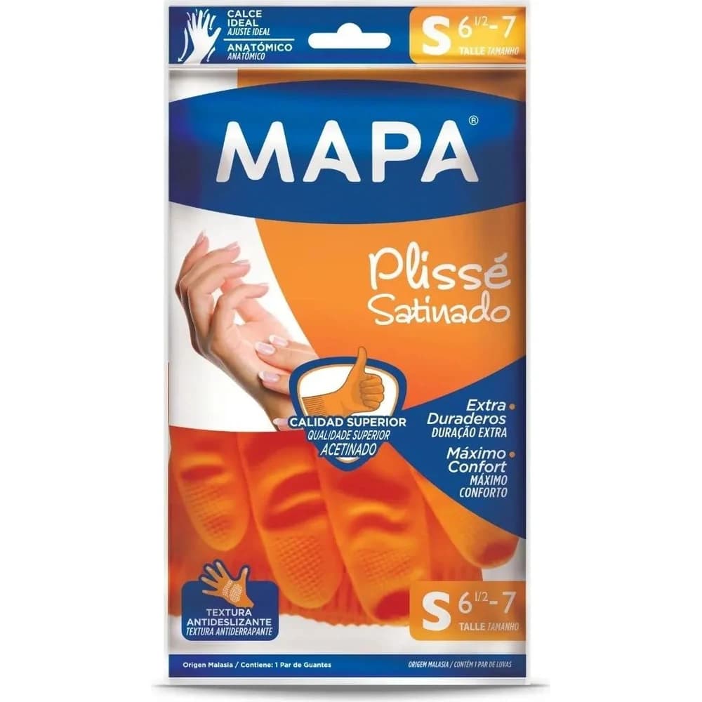 Guante Doméstico Mapa Plissé Talle 7½ - 8