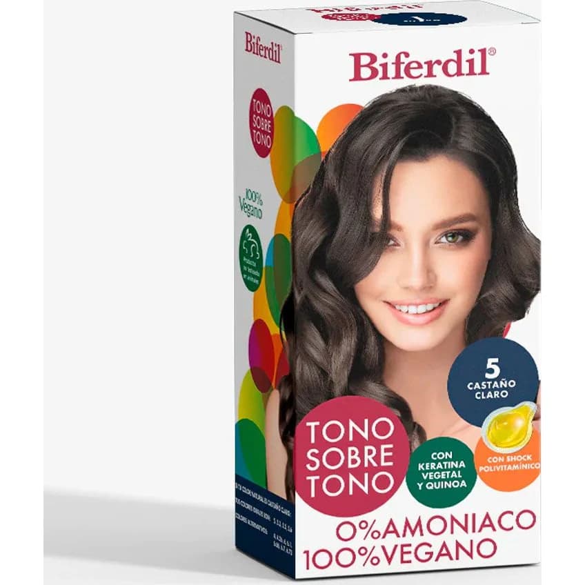 Kit de Coloración Capilar Biferdil Color Tono 5