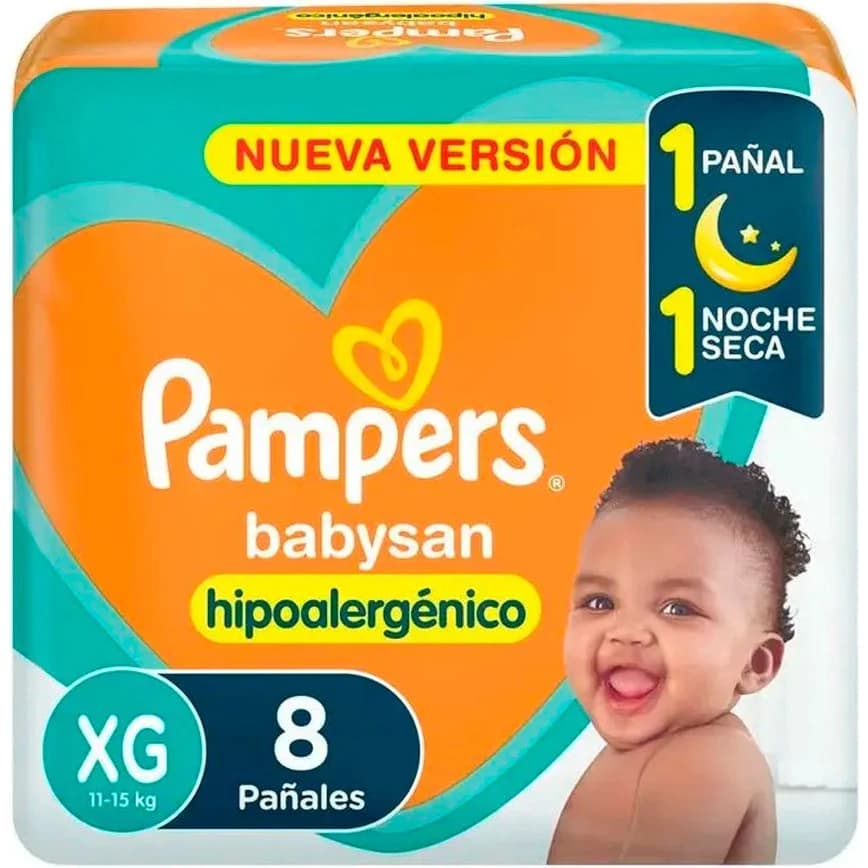 Pañales Pampers BABYSAN XG x 8