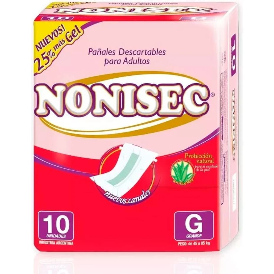 Pañales Nonisec Talle Grande x10
