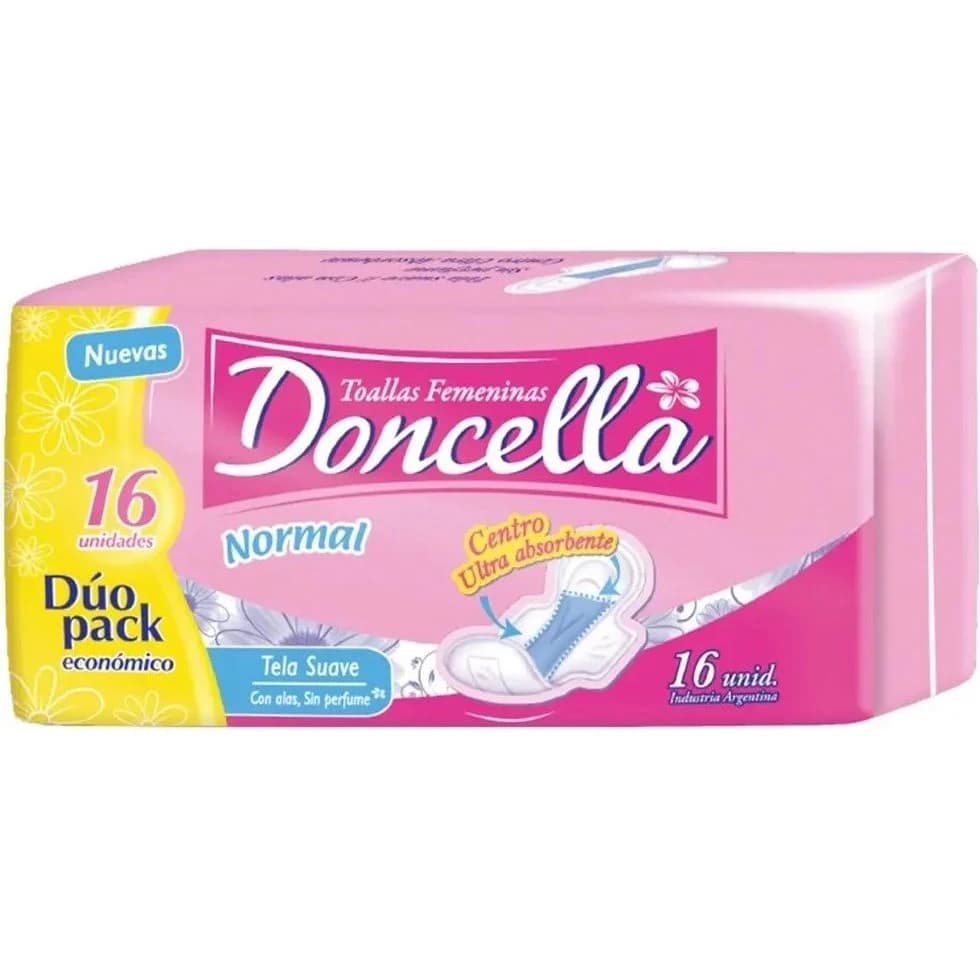 Toallas Femeninas Doncella Suave con Alas x16