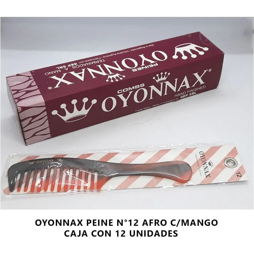 Peine Oyonnax N° 12 Afro con Mango