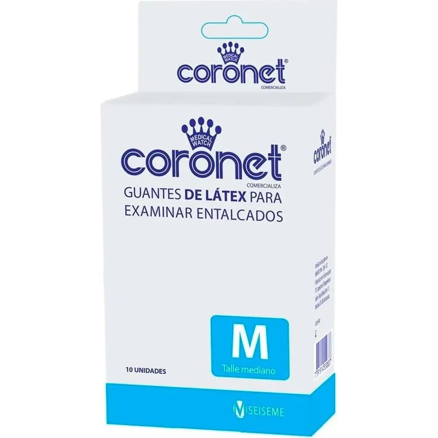 Guantes de Examinación Coronet Talle Medio x 10