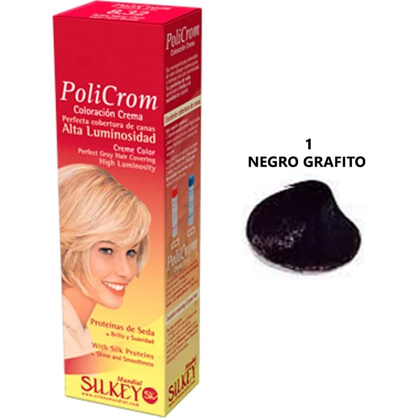 Tintura Capilar Silkey Policrom 1 Negro Grafito 47 g