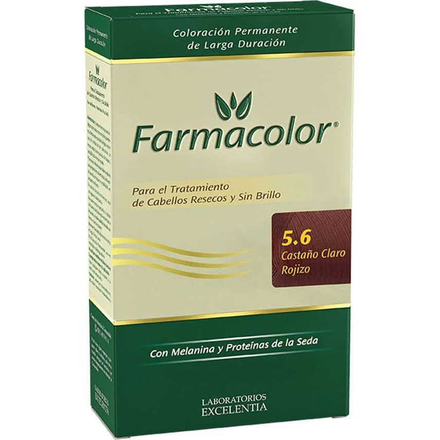 Kit de Coloración Farmacolor Tono 5.6 Castaño Claro Rojizo