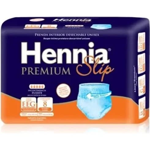 Pañal para Adulto Hennia Premium Slip Talle XXG x 8