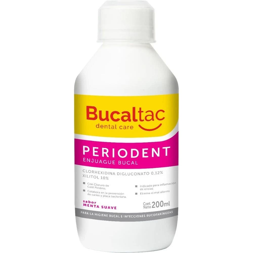 Enjuague Bucal Tac Periodent Menta Suave 200 ml