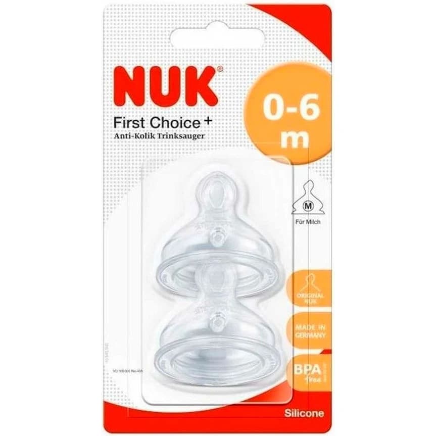 Tetina de Silicona NUK First Choice Talle 1 Flujo M x2