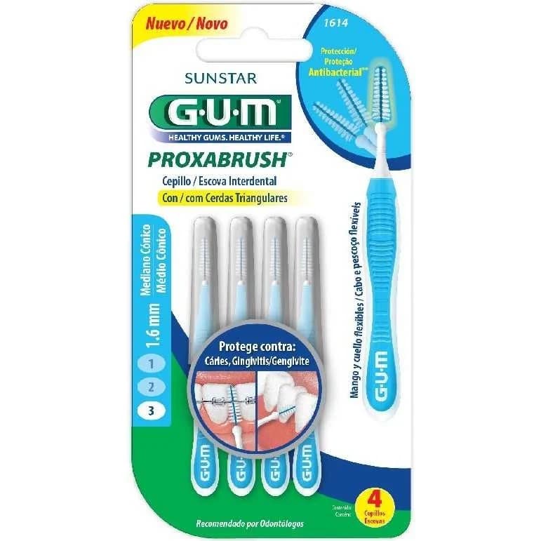 Cepillo Interdental GUM Trav-Ler 1614 Fino x4