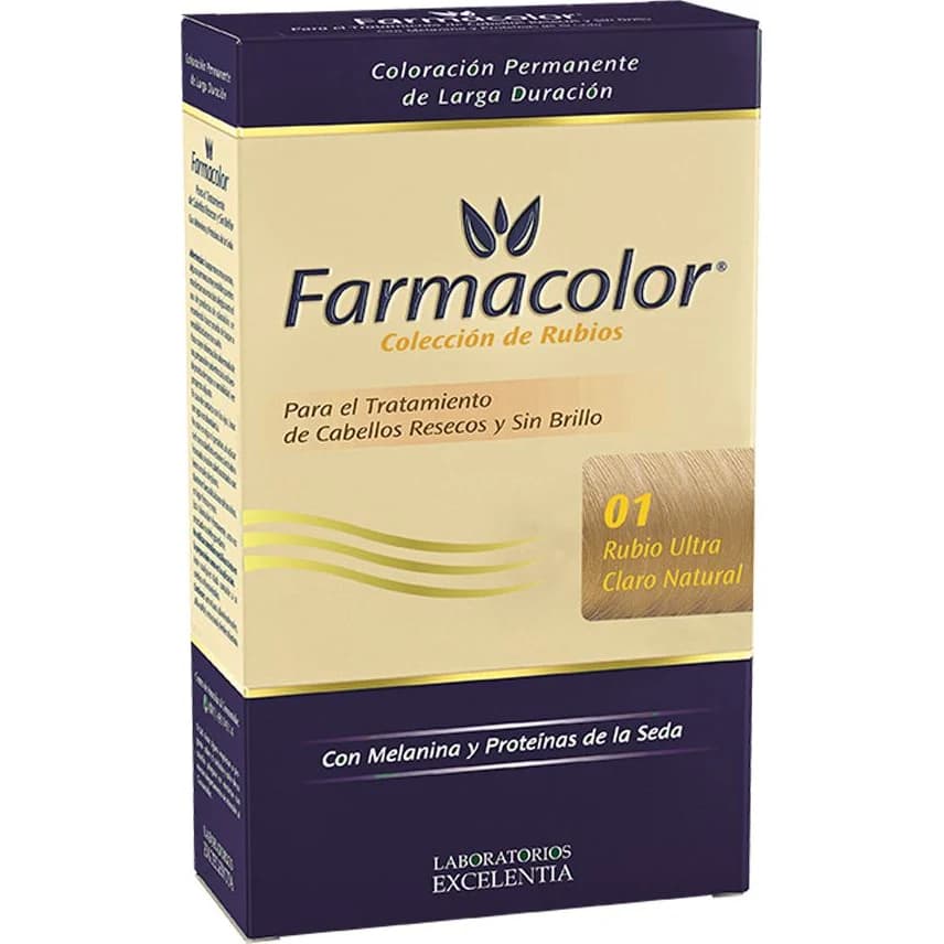 Kit de Coloración Capilar Farmacolor N° 01 Rubio Ultra Claro Natural