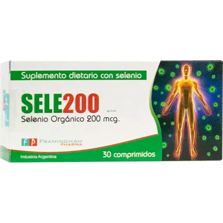 Selenio Framingham Sele200 200 mcg 30 Comprimidos