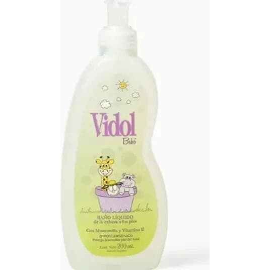 Jabón Líquido para Bebé Vidol Baño Manzanilla 200 ml