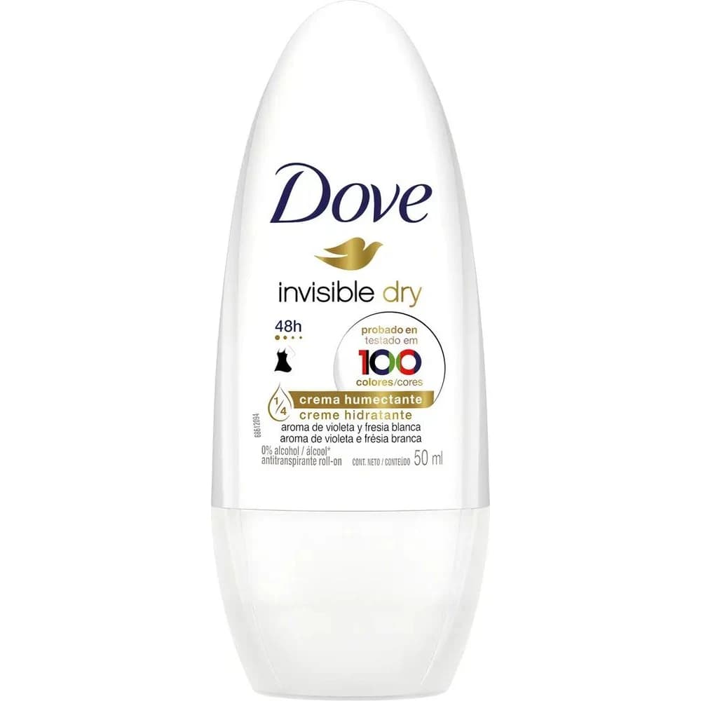 Desodorante Roll-On Dove Invisible Dry 50 ml