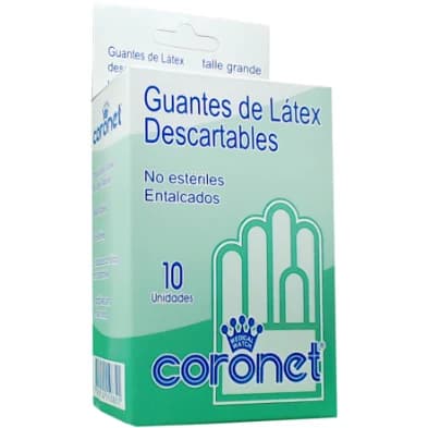 Guantes de Examinación Coronet Talle Large x 10