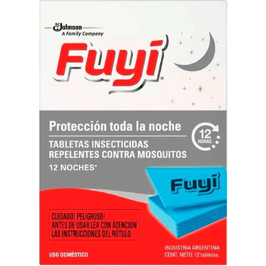 Repelente Fuyi Tabletas para Mosquitos x 12