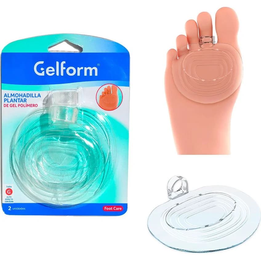 Almohadón de Gel Gelform Plantar Oliva Grande (Par)