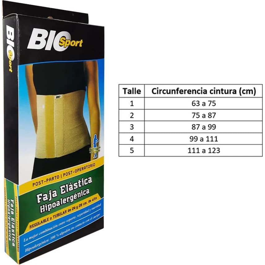 Faja Ortopédica Biosport Softy 24 cm Talle 1