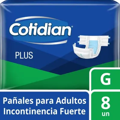 Pañales para Adultos Cotidian Plus Grande x8