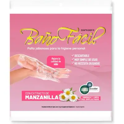 Toallitas Húmedas Baño Fácil Manzanilla x10