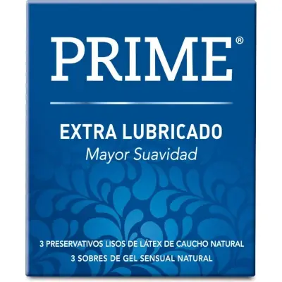 Preservativos Prime Extra Lubricados x 3