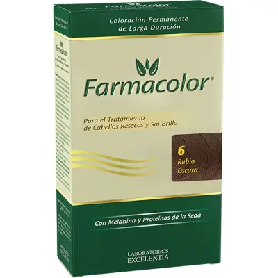 Kit de Tintura Capilar Farmacolor Tono 6 Rubio Oscuro