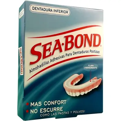 Sea-Bond Adhesivo para Dentadura Obleas Inferior x 18