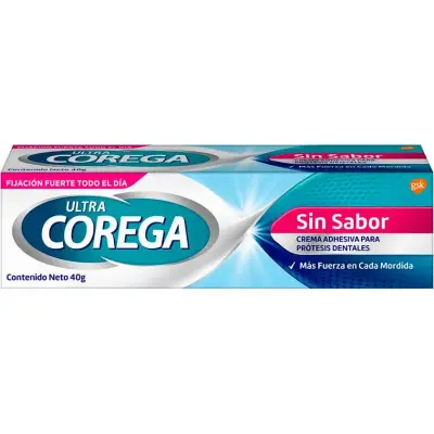 Crema Adhesiva Dental Ultra Corega Sin Sabor 40 g