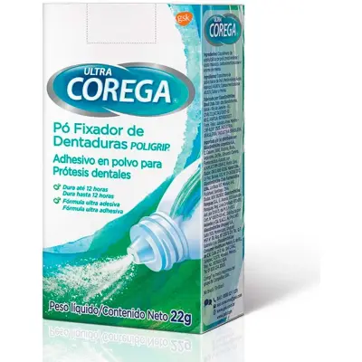Ultra Corega Polvo Adhesivo para Prótesis Dental 22 g