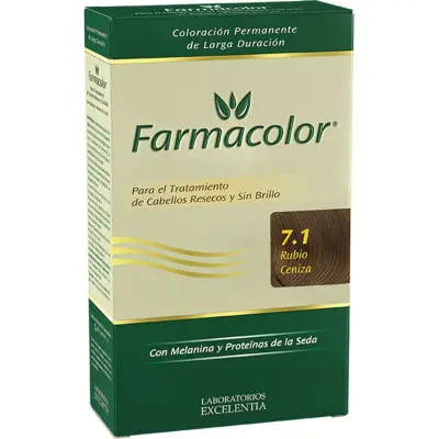 Kit de Coloración Farmacolor Tono 7.1 Rubio Ceniza