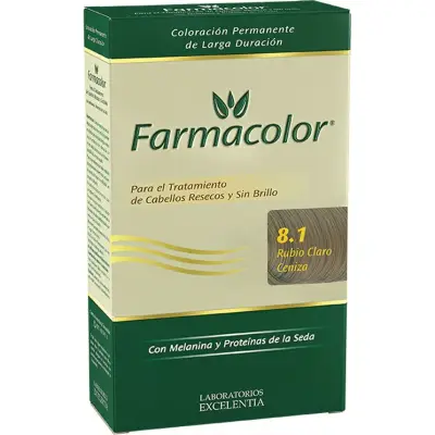 Kit de Coloración Farmacolor Tono 8.1 Rubio Claro Ceniza