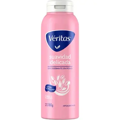 Desodorante en Polvo Veritas Mujer Suavidad Delicada 180 g