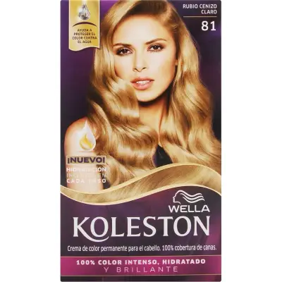 Kit de Coloración Koleston Tono 81 Rubio Ceniza Claro
