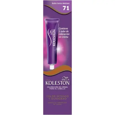 Tintura Capilar Koleston Tono 71 Rubio Ceniza Medio