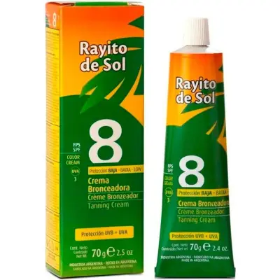 Crema Bronceadora Rayito de Sol Factor 8 70 g