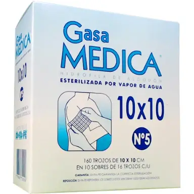 Gasa Estéril en Sobre N°5 10x10 cm