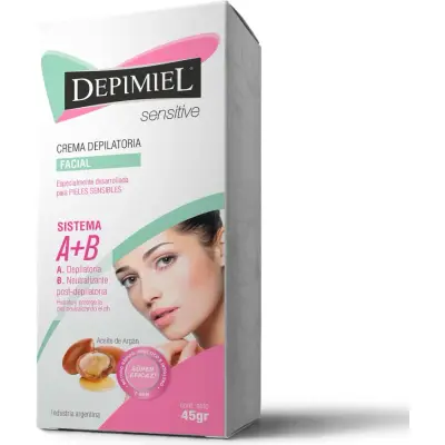 Crema Depilatoria Facial Depimiel Kit A+B Piel Sensible 45 g