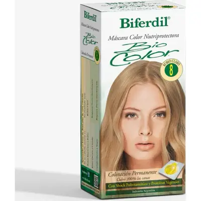 Tintura Capilar Biferdil Biocolor Tono 8 Rubio Claro